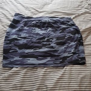 Blue Camoflage Miniskirt